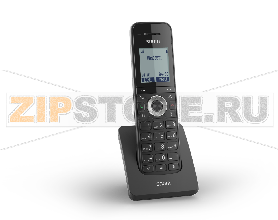 SNOM M215 SC DECT Комплект: Одностотовая базовая станция DECT M200SC + DECT трубка M15 SC. Поддержка до 6 беспроводных телефонов и до 4 одновременных вызовов, клавиша поиска беспроводного телефона, PoE,· GAP·совместимость, блок питания для базовой станции 