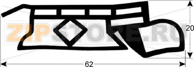 GUARNIZIONE INFERIORE PORTA 500 mm 