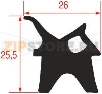 УПЛОТНИТЕЛЬ ДВЕРИ ДЛЯ ПЕЧИ - 25 М