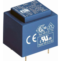 Трансформатор PCB, 1x230 В, 1x15 В/AC, 2 Вт, 133 мА Block VB 2,0/1/15