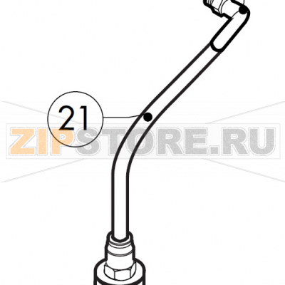 Pe D.8 mm x 6 detergent flexible pipe Lainox MVE051P                     Pe D.8 mm x 6 detergent flexible pipe Lainox MVE051PЗапчасть на сборочном чертеже под номером: 21Название запчасти на итальянском языке языке: Pe D.8 mm x 6 detergent flexible pipe Lainox MVE051P
