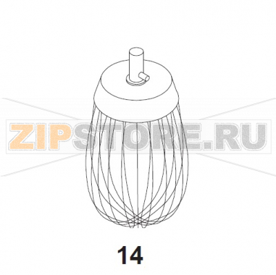 40L Whip With 1mm Thicker Wire Bear Varimixer AR40 VL-1S                                                                         40L Whip With 1mm Thicker Wire Bear Varimixer AR40 VL-1SЗапчасть на сборочном чертеже под номером: 14Название запчасти на датском&nbsp;языке: 40L Whip With 1mm Thicker Wire Bear Varimixer AR40 VL-1S