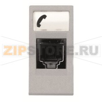 Розетка одномодульная, серебристая ABB 2CLA211760N1301