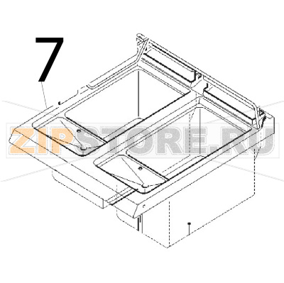 Gruppo piano c/vasca 700x700x622 Angelo Po 1G1CP2G Gruppo piano c/vasca 700x700x622 Angelo Po 1G1CP2GЗапчасть на деталировке под номером: 7