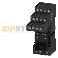 ЦОКОЛЬ ДЛЯ ВТЫЧНОГО РЕЛЕ СЕРИИ РТ C 4 П КОНТАКТАМИ, С ВИНТОВЫМИ КЛЕММАМИ С ЛОГИЧЕСКИМ РАЗДЕЛЕНИЕМ, МОНТАЖ НА DIN-РЕЙКУ Siemens LZS:PT78742