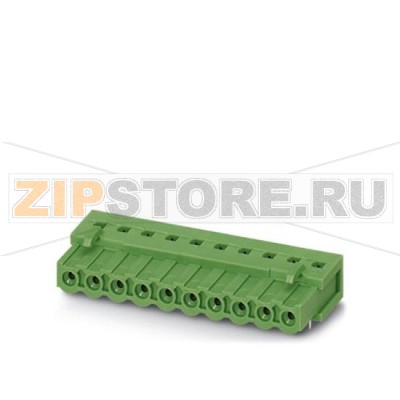 Ответная часть разъема Phoenix Contact IC 2,5 HC/ 4-G-5,08 Номинальный ток: 16 А, Расчетное напряжение (III/2): 320 В, Полюсов: 4, Размер шага: 5,08 мм, Цвет: зеленый, Поверхность контакта: олово, Монтаж: пайка, Штекерный соединитель COMBICON предназначен только для кабелей маломощных цепей. Изделия с подходящими параметрами для маломощных электрических цепей поставляются на заказ.Минимальный заказ: 50 шт.Упаковка: 50 шт.