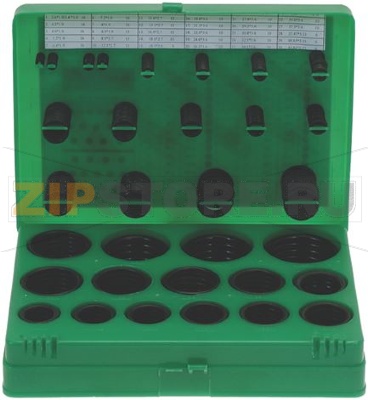 &quot;ЗЕЛЕНЫЙ&quot; НАБОР МЕТРИЧЕСКИХ УПЛОТНИТЕЛЬНЫХ КОЛЕЦ NBR - 396 ШТ 