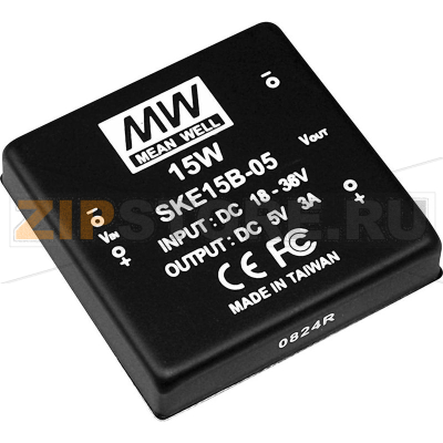 Преобразователь DC/DC, 1000 мА Mean Well SKE15B-15 