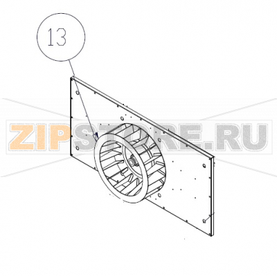 Fan Primary Zanolli Synthesis 08/50 PW E       Fan Primary Zanolli Synthesis 08/50 PW EЗапчасть на сборочном чертеже под номером: 13Название запчасти на итальянском языке: Fan Primary Zanolli Synthesis 08/50 PW E