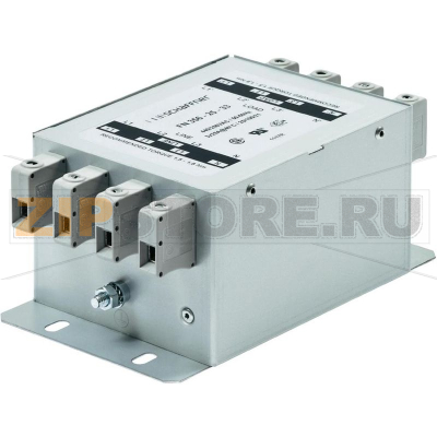 Фильтр сетевой 36 А, 3 фазы, 250 В/AC, 189.5x105x80 мм, 8 шт Schaffner FN 356-36-33 