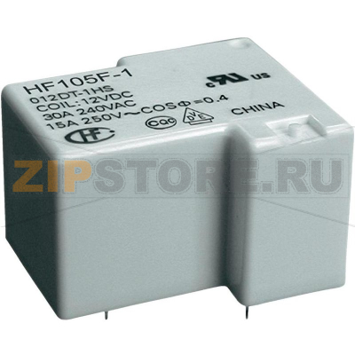 Реле электромагнитное 24 В/DC, 20 А, 1 шт Hongfa HF105F-1/024DT-1ZST (136) 