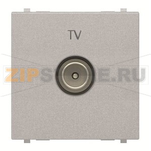 Механизм ТВ розетки, двухмодульный, серебристый ABB 2CLA225070N1301 
