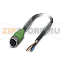 Кабель для датчика / исполнительного элемента Phoenix Contact SAC-4P- 3,0-PUR/M12FS SH