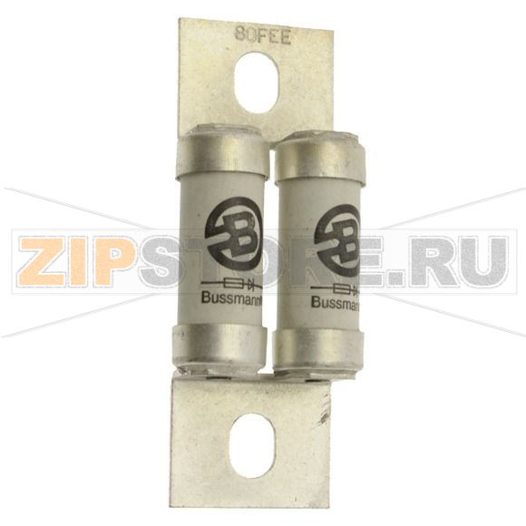 Предохранитель, 80 A, AC 690 В, DC 500 В, 200 кА, BS88, 37x94 мм, aR, BS Eaton 80A 690V AC TYPE T 