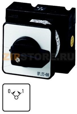 Кнопки вкл/выкл, контакты: 2, 20 A, панель: 0&gt;&lt;1, 45°, без фиксации Eaton T0-1-15366/EZ 