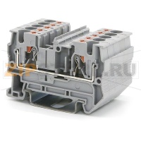 Клемма проходная Push-in, серая CHIKU RPV 4