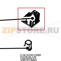 Cl Bl door lower fulcrum-cap Unox XB 893