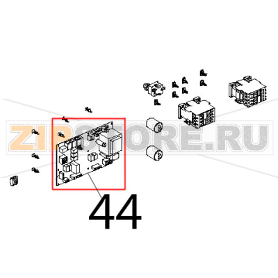Scheda potenza C.T. serie 1, 230 V, 50/60 Hz Unox XVC 504 Scheda potenza C.T. serie 1, 230 V, 50/60 Hz Unox XVC 504Запчасть на деталировке под номером: 44