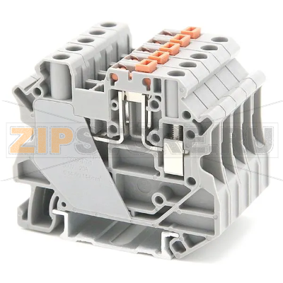 Клемма проходная, универсальная, серая CHIKU RUT 4-MT-P/P 