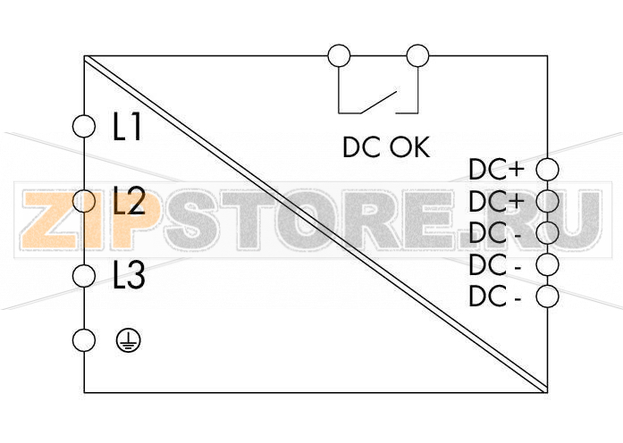 Switched-mode power supply; Eco; 3-phase; 24 VDC output voltage; 20 A output current; DC OK contact Wago 787-742 Пригодны для оборудования с классом защиты IЕстественное конвекционное охлаждение при горизонтальной установкеЗаключены в кожух для использования в распределительных шкафахБыстрое подсоединение с помощью приводимых в действие рычагом клемм без использования инструментовКонтакт пост.ток O.K.Параллельная работаЭлектрически изолированное выходное напряжение (безопасное низковольтное напряжение) согласно EN 60950-1/UL 60950-1...