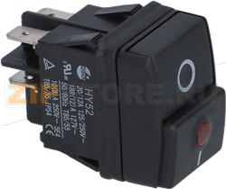ЧЕРНЫЙ ДВУХПОЛЮСНЫЙ ВЫКЛЮЧАТЕЛЬ 12A 250V 