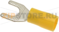 КАБЕЛЬНАЯ КЛЕММА С ВИЛКОЙ ЖЕЛТАЯ Ø 6MM 100 ШТ