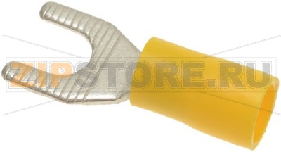 КАБЕЛЬНАЯ КЛЕММА С ВИЛКОЙ ЖЕЛТАЯ Ø 6MM 100 ШТ 