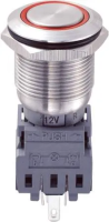 Кнопка антивандальная 250 В/AC, 5 А, 1 x выкл/вкл, с фиксацией, IP67, 1 шт TRU Components LAS1-BGQ-11ZE/R/12V
