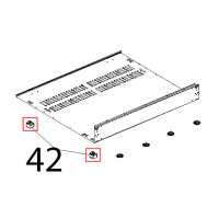 Piedino 35x35, H26, plastica and gomma grigio Unox XBC 804
