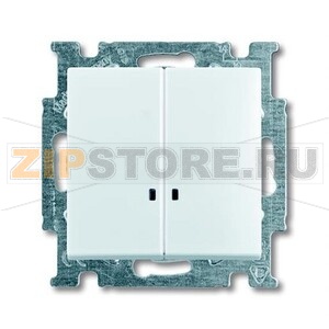 Выключатель двухклавишный с подсветкой ABB 2CKA001012A2154 
