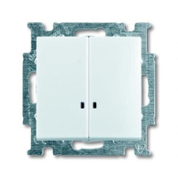 Выключатель двухклавишный с подсветкой ABB 2CKA001012A2154