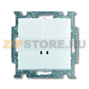 Выключатель двухклавишный с подсветкой ABB 2CKA001012A2154 