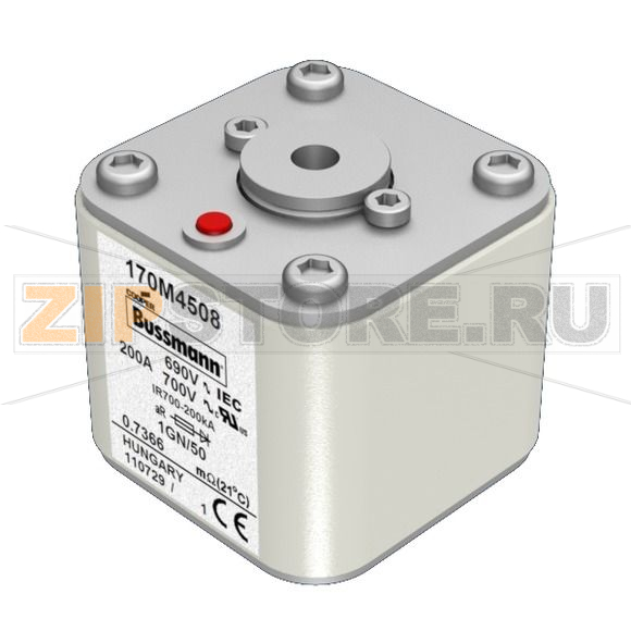 Предохранитель, 250 A, AC 690 В, size 1, 53x69x51 мм, aR, IEC UL Eaton FUSE 250A 690V 1GN/50 A 