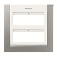 Панель лицевая для бокса поста централизации открытого/скрытого монтажа на 12 модулей, серебристая ABB 2CLA127200T1201