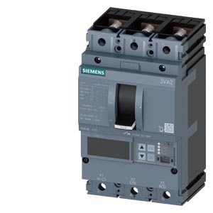 ВЫКЛЮЧАТЕЛЬ В ЛИТОМ КОРПУСЕ 3VA2 IEC ТИПОРАЗМЕР 250 КЛАСС ОТКЛ. СПОСОБНОСТИ  C ICU=110KA @ 415 В 3-ПОЛЮС., ЗАЩИТА ЛИНИИ ETU560, LSIG, IN=160A ЗАЩИТА ОТ ПЕРЕГРУЗКИ IR=64A ...160A ЗАЩИТА ОТ ТОКА КЗ ISD=0,6..10X IN, II=1,5..12X IN ЗАЩИТА НЕЙТРАЛИ ОПЦИОНАЛЬНО 