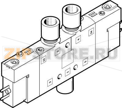 Распределитель с электроуправлением Festo CPE10-M1BH-5/3ES-M5-B 