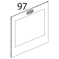 Vetro esterno ser. 757x743x4 chiaro Unox XBC 604P
