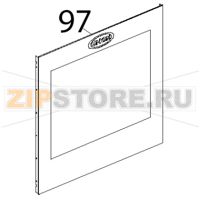 Vetro esterno ser. 757x743x4 chiaro Unox XBC 604P Vetro esterno ser. 757x743x4 chiaro Unox XBC 604PЗапчасть на деталировке под номером: 97