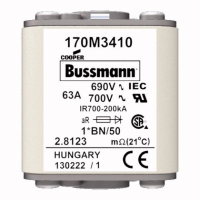 Предохранитель, 63 A, AC 690 В, size 1, 45x59x51 мм, aR, IEC UL, M8 Eaton FUSE 63A 690V 1*BN/5