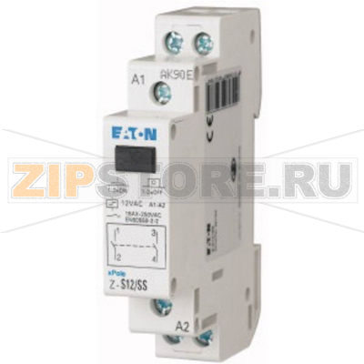 Реле импульсное на DIN-рейку, 16 А: 1 шт Eaton Z-S12/SS 