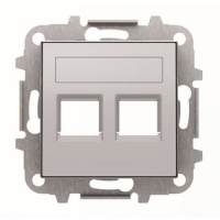 Накладка для двух суппортов/разъёмов, серебристый алюминий ABB 2CLA851820A1301