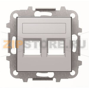 Накладка для двух суппортов/разъёмов, серебристый алюминий ABB 2CLA851820A1301 