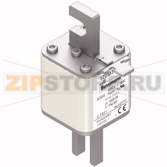 Предохранитель, 630 A, AC 690 В, 200 кА, DIN 1, 45x58x104 мм, aR, DIN, IEC Eaton FUSE 630A 690V 