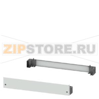 SIVACON, Base, for cabinets with front door H: 100 mm, W: 1000 mm, RAL 7035, 4 feet and 2 masking frames Siemens 8MF1000-2CS