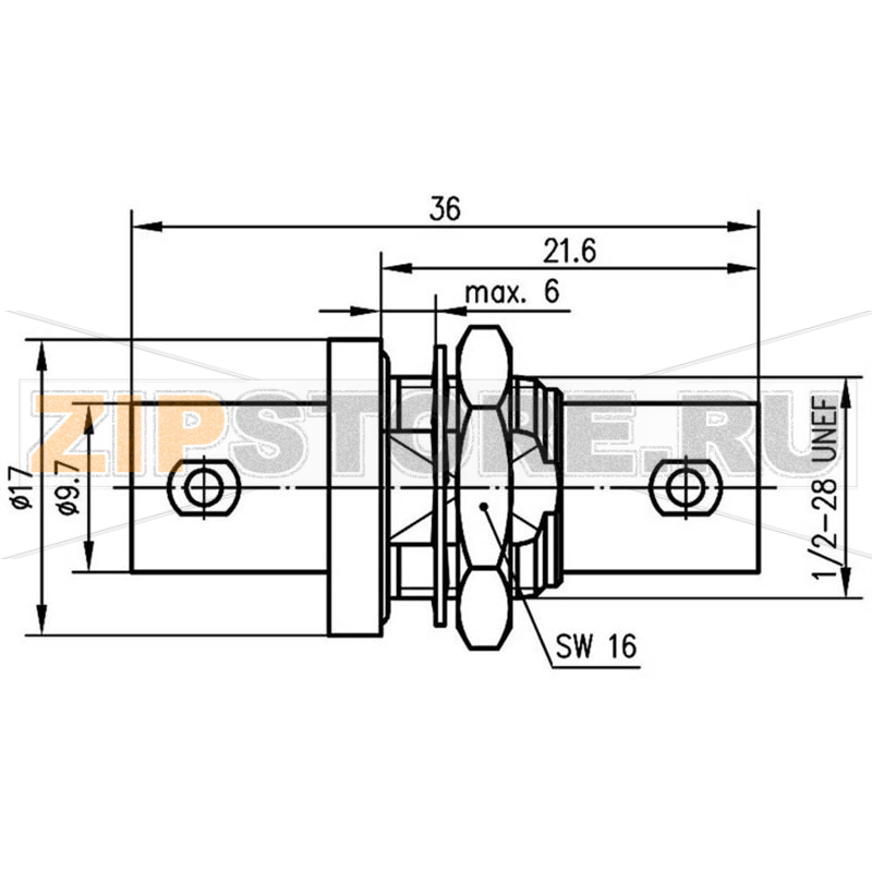 Разъем BNC, 1 шт Telegärtner J01004A1233 