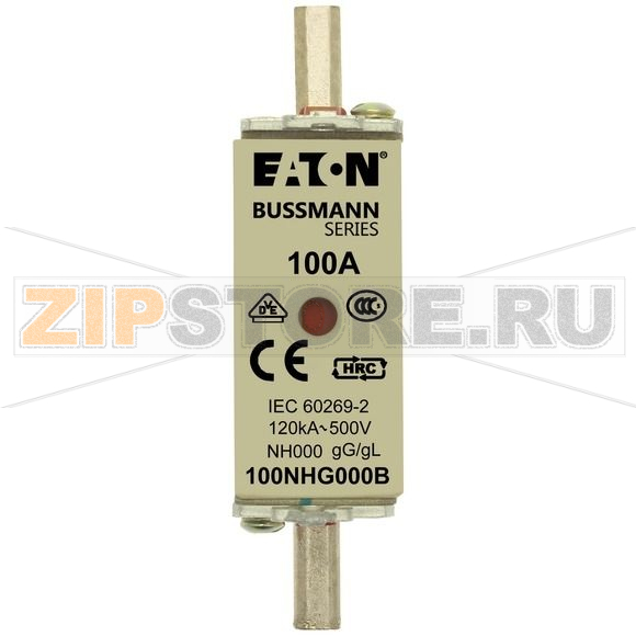 Предохранитель, 63 A, AC 690 В, 120 кА, NH000, gL/gG, IEC Eaton NH FUSE 63AMP 690V SIZE 000 GG MGL 