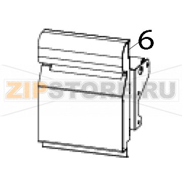 Internal rewinding front cover assembly (option) TSC MX240P Internal rewinding front cover assembly (option) TSC MX240PЗапчасть на деталировке под номером: 6