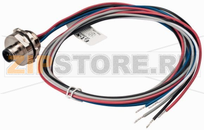 Ввод корпуса SWD со штекером M12, 5 кабелей, длиной 1 м Eaton SWD4-PRM5-1-S 