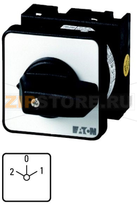 Переключатель, контакты: 2, 20 A, панель: 2-0-1, 45°, с фиксацией Eaton T0-1-15421/EZ 