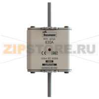 Предохранитель, 355 A, AC 690 В, 120 кА, NH3, gL/gG, IEC Eaton NH FUSE 355AMP 690V gG SIZE 3